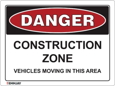 EGL 0003 Danger Construction Zone Sign