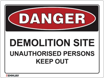 EGL 0004 Danger Demolition Site Sign