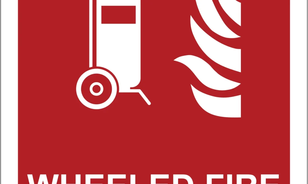 Workplace Safety Signs - Emmjay - Wheeled Fire Extinguisher Sign