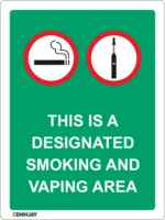 EGL 0133 Information – Designated Smoking and Vaping Area Sign