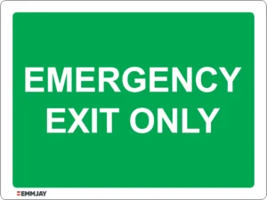 Workplace Safety Signs - Emmjay - Emergency Exit Only Sign