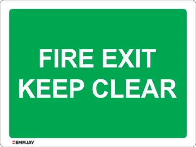 EGL 0138 Information – Fire Exit – Keep Clear Sign