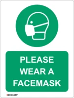 EGL 0146 Information – Please Wear a Facemask Sign