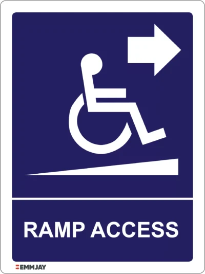 Workplace Safety Signs - Emmjay - Ramp Access To The Right Sign