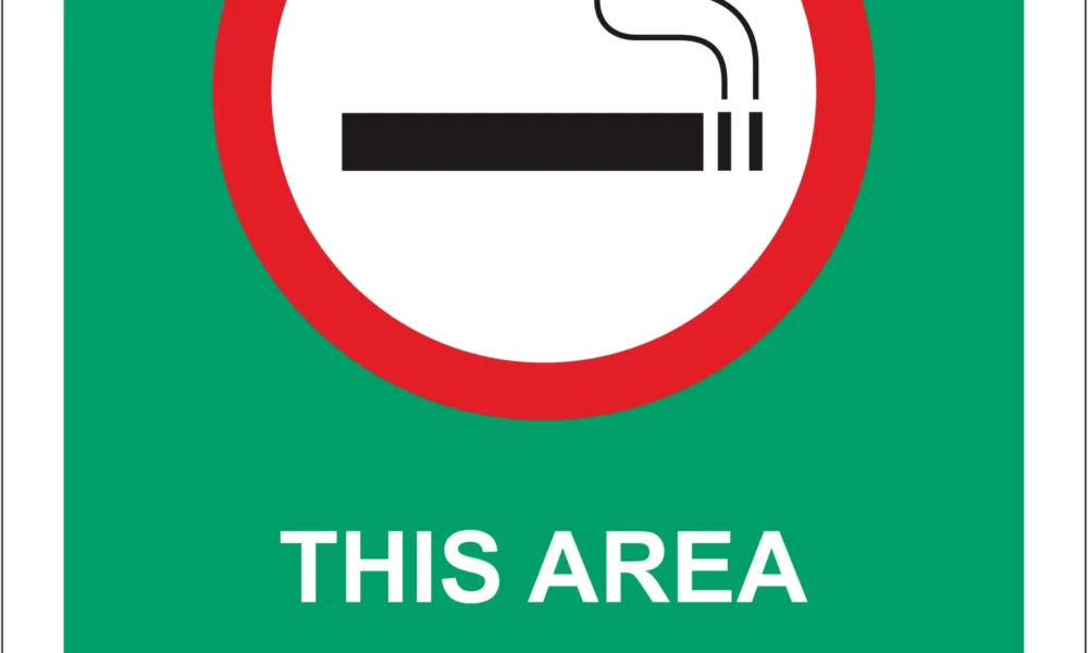 Workplace Safety Signs - Emmjay - This Area is Smokefree at all times Sign