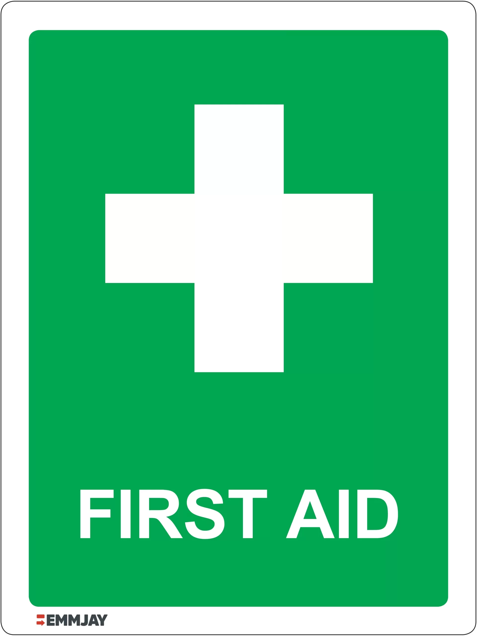Workplace Safety Signs - Emmjay - First Aid with Cross Sign