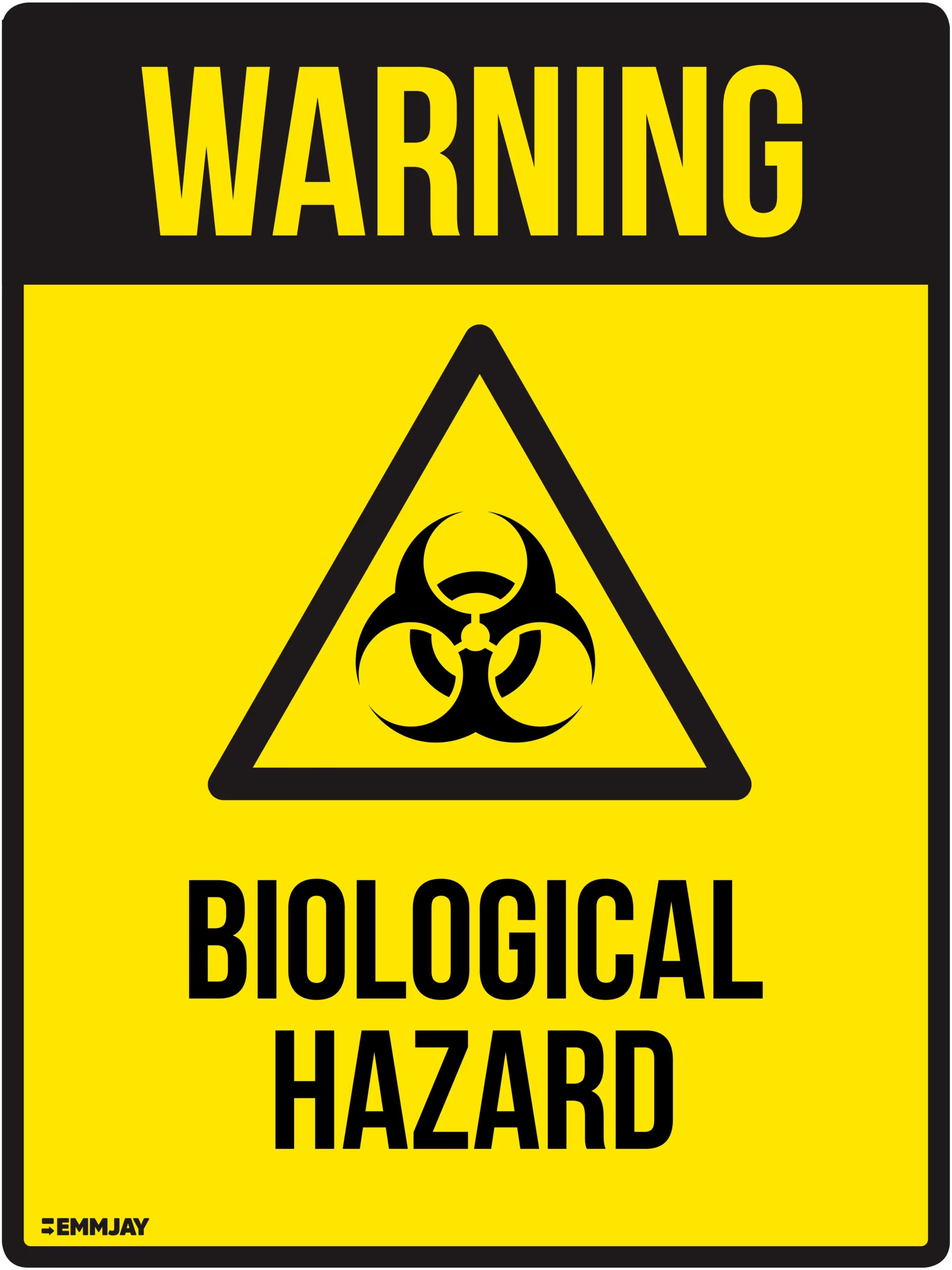 Workplace Safety Signs - Emmjay - HAZCHEM - Warning Biological Hazard Sign