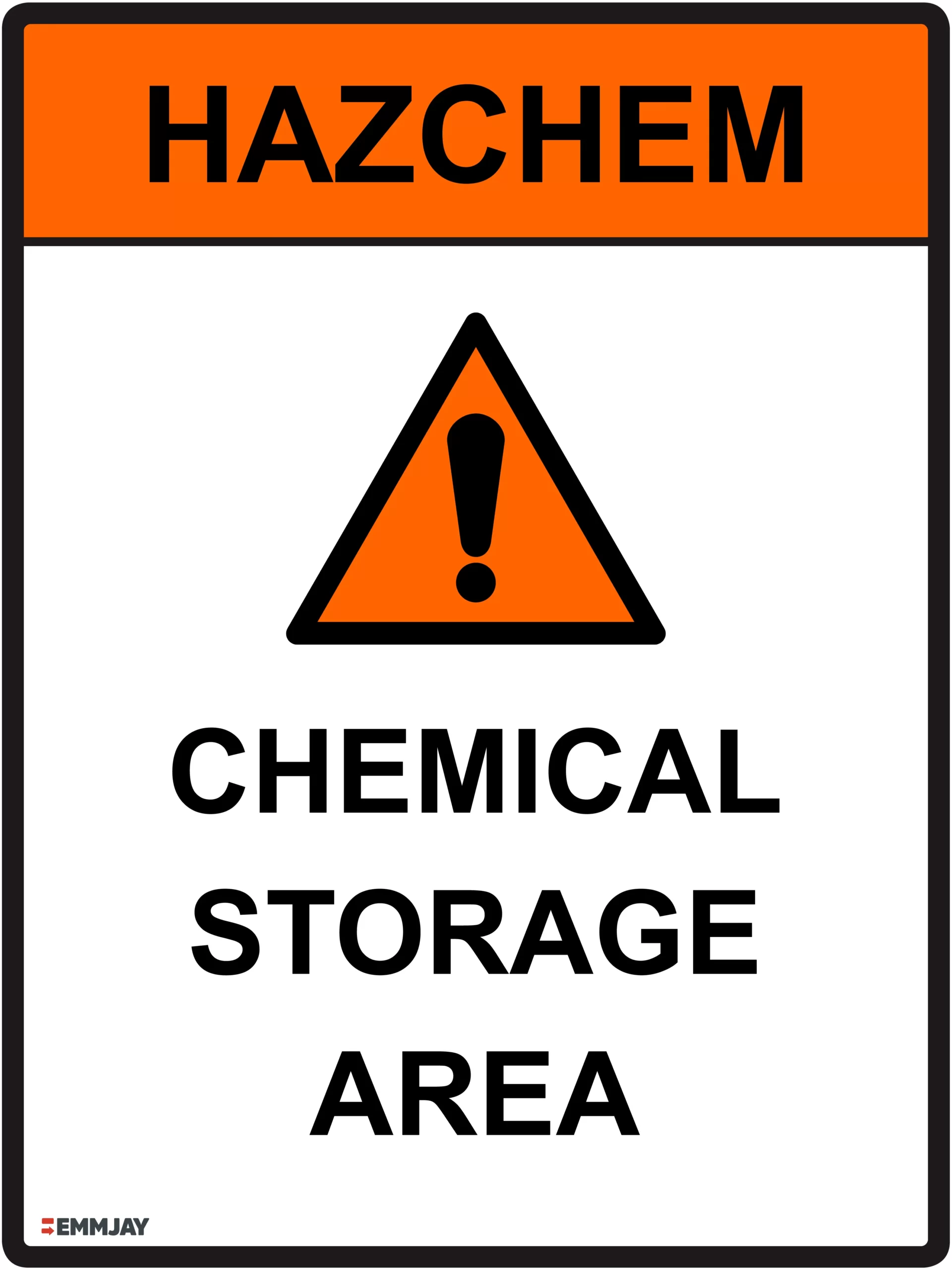 Workplace Safety Signs - Emmjay - HAZCHEM - Chemical Storage Area Sign