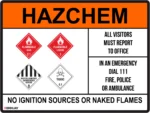 EGL 0245 HAZCHEM – No Ignition Sources or Naked Flames mod Sign