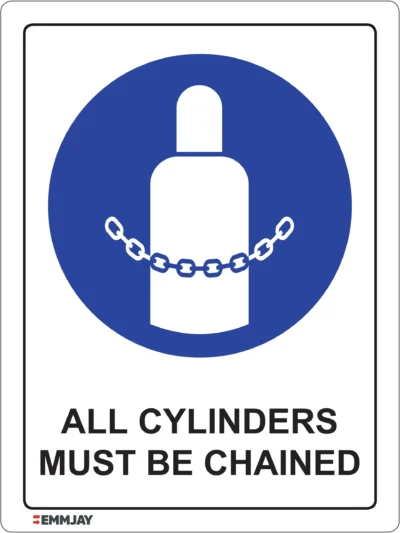 EGL 0316 Mandatory – All Cylinders Must Be Chained Sign
