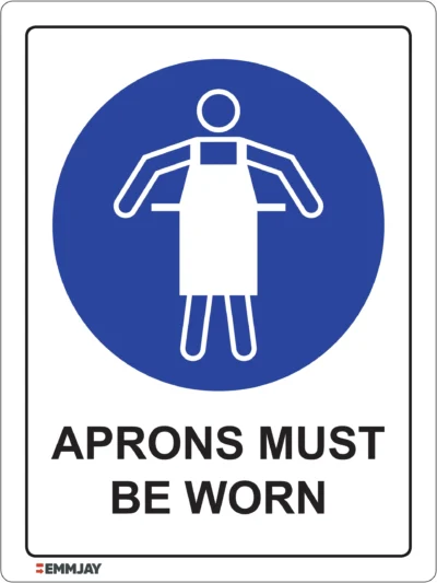 Workplace Safety Signs - Emmjay - Aprons Must Be Worn Sign