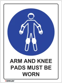 EGL 0318 Mandatory – Arm and Knee Pads Must Be Worn Sign