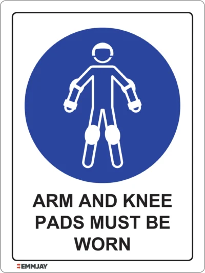 EGL 0318 Mandatory – Arm And Knee Pads Must Be Worn Sign