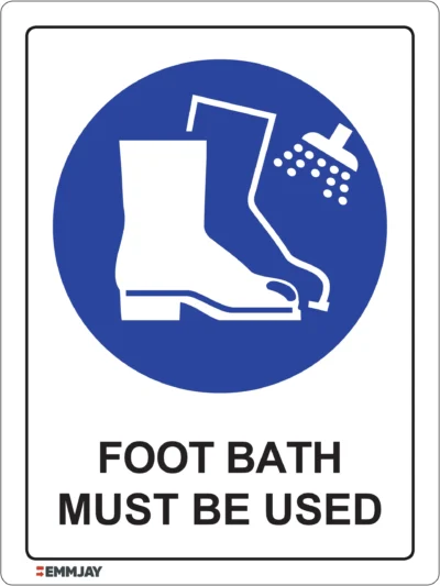 EGL 0333 Mandatory – Foot Bath Must Be Used Sign