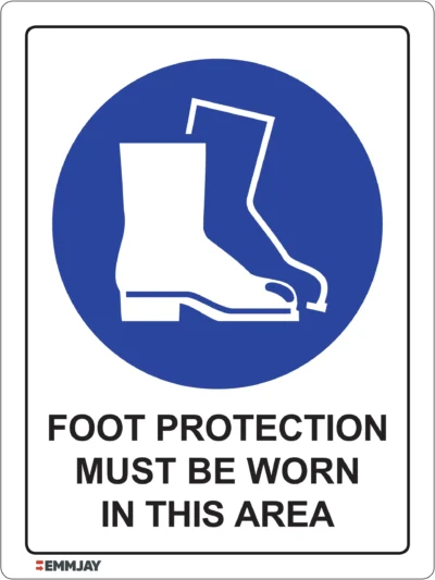 EGL 0334 Mandatory – Foot Protection Must Be Worn In This Area Sign
