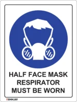 EGL 0339 Mandatory – Half Face Mask Respirator Must Be Worn Sign