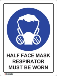 EGL 0339 Mandatory – Half Face Mask Respirator Must Be Worn Sign
