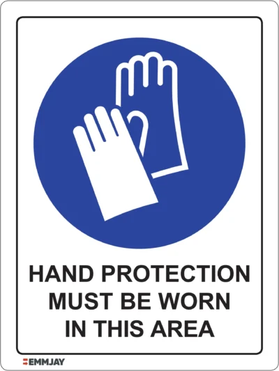 EGL 0340 Mandatory – Hand Protection Must Be Worn In This Area Sign