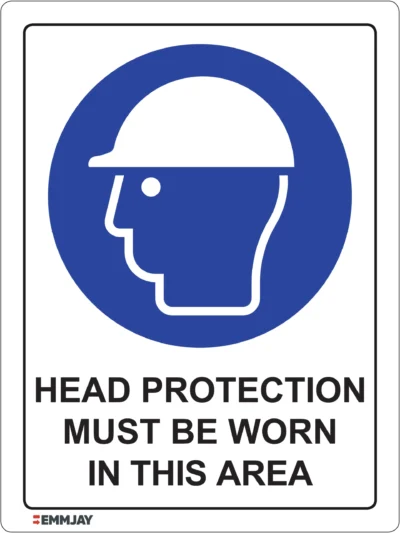 EGL 0342 Mandatory – Head Protection Must Be Worn In This Area Sign