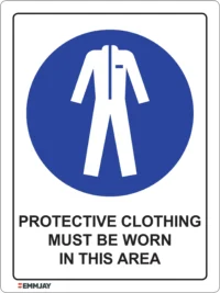 EGL 0358 Mandatory – Protection Clothing Must Be Worn In This Area Sign
