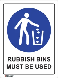 EGL 0362 Mandatory – Rubbish Bins Must Be Used Sign
