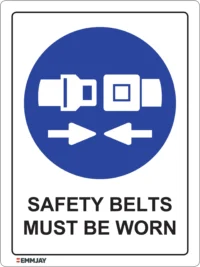 EGL 0363 Mandatory – Safety Belts Must Be Worn Sign