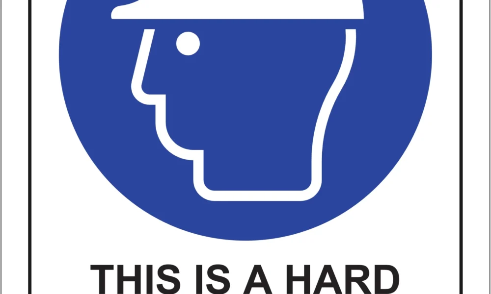 Workplace Safety Signs - Emmjay - This is a Hard Hat Area Safety Helmets Must be Worn Sign