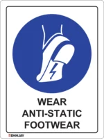 EGL 0375 Mandatory – Wear Anti-Static Footwear Sign