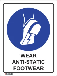 EGL 0375 Mandatory – Wear Anti-Static Footwear Sign