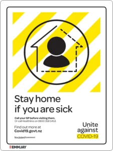 Workplace Safety Signs - Emmjay - Stay home if you are sick sign