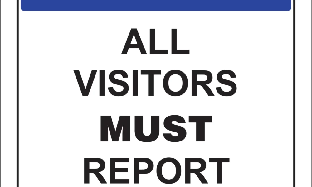 Workplace Safety Signs - Emmjay - Notice - All Visitors MUST report to site office Sign