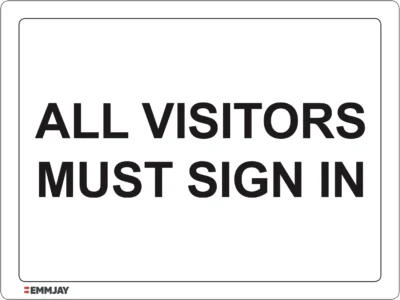 EGL 0416 NOTICE – All Visitors Must Sign In Sign