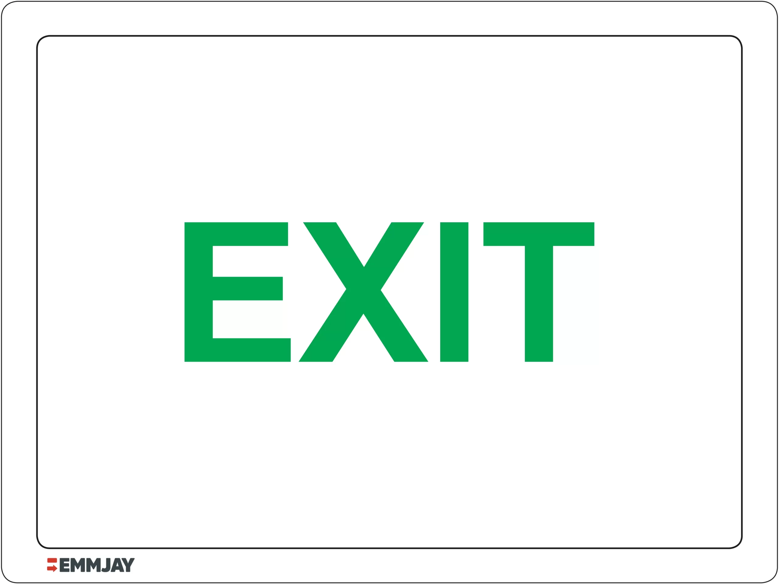 Workplace Safety Signs - Emmjay - Exit Sign in Green color