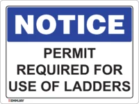 EGL 0450 NOTICE – Permit Required For Use of Ladder Sign