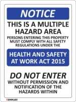 EGL 0463 NOTICE – This Is a Multiple Hazard Area Sign