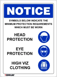 EGL 0476 NOTICE – Minimum Protection Requirements set 1 Sign