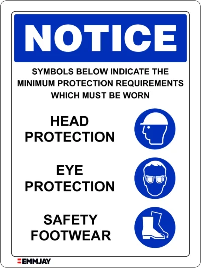 EGL 0478 NOTICE – Minimum Protection Requirements Set 3 Sign