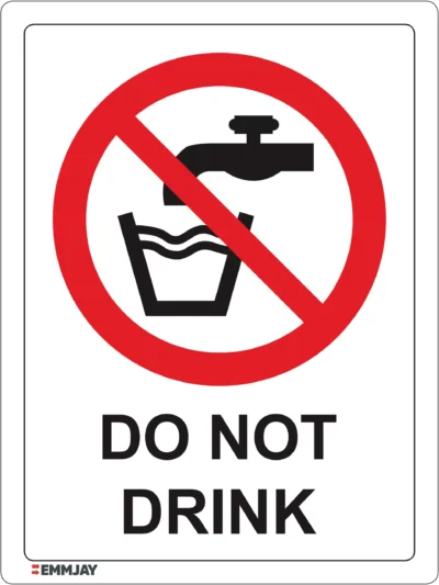 EGL 0503 PROHIBITION – Do Not Drink Sign