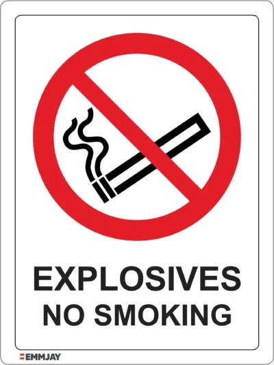 EGL 0511 PROHIBITION – Explosives No Smoking Sign
