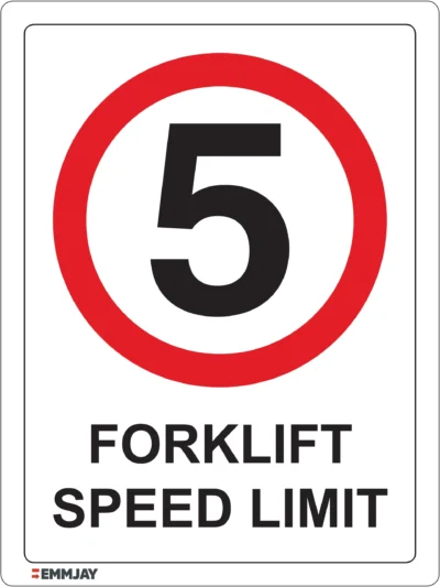 EGL 0515 PROHIBITION – Forklift Speed Limit 5KPH Sign