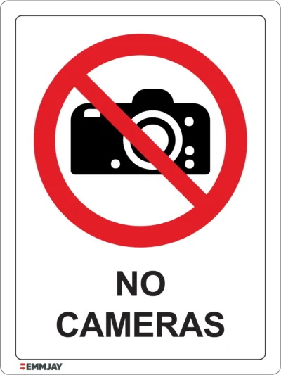 Workplace Safety Signs - Emmjay - Prohibition - No Cameras Sign