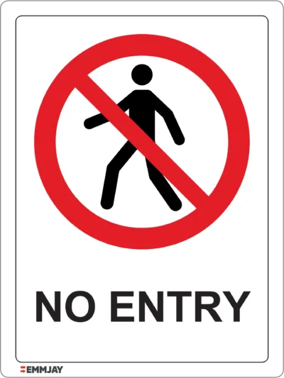 EGL 0529 PROHIBITION – No Entry Sign