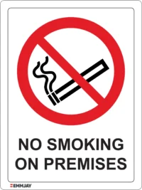 EGL 0545 PROHIBITION – No Smoking on Premises Sign