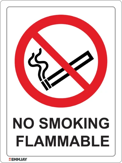 EGL 0549 PROHIBITION – No Smoking Flammable Sign