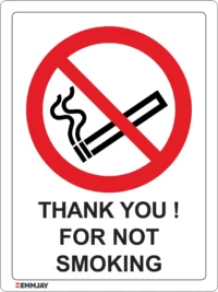 EGL 0560 PROHIBITION – Thank you! For Not Smoking Sign