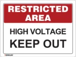 EGL 0609 Restricted Area – High Voltage Keep Out Sign