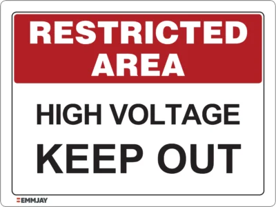 EGL 0609 Restricted Area – High Voltage Keep Out Sign