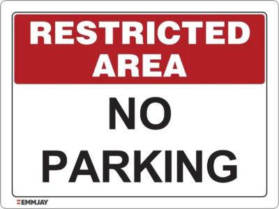 EGL 0617 Restricted Area – No Parking Sign