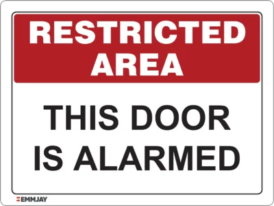 EGL 0625 Restricted Area – This Door is Alarmed Sign