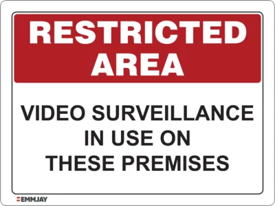 EGL 0627 Restricted Area – Video Surveillance in Use on These Premises Sign